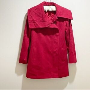 KORS Michael Kors Womens Red Wool Coat LORO PIANA